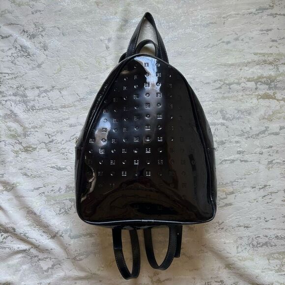 Arcadia Black Patent Mini Back Pack READ DESCRIPTION - Picture 1 of 14